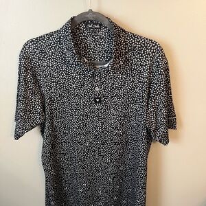 Bad Birdie Black and White Men's Polo Shirt